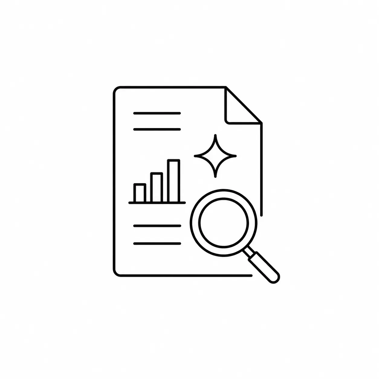 Document analysé à la loupe révélant un insight stratégique et des informations décisives.